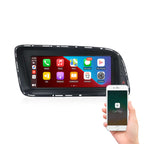 Audi Q5 8.8" Apple CarPlay & Android Auto Head Unit Display with iPhone in Hand